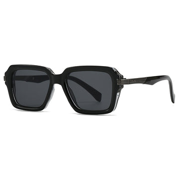 Retro Double Beam Square Frame Sunglasses